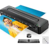A3 Laminiergerät Laminiermaschine - 5 in 1 Laminiergerät mit Laminierfolien für A3/A4/A5/A6, Heiß und Kalt Laminiergerat Set mit Papierschneider und Eckrunde für den Heimgebrauch Büro Schule Fotos