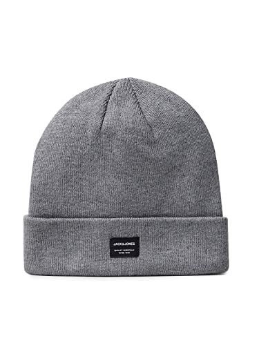 JACK & JONES Herren JACDNA BEANIE NOOS 12092815, Grey Melange, ONE SIZE