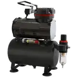 Airbrush Kompressor mit Lufttank, Mächtig Luftstrom und Luftdruck, Druckeinstellknopf, Geringeres Rauschen, 4 bar Geeignet für Modellfärbung, Nail Art Airbrushes, Auto Stop