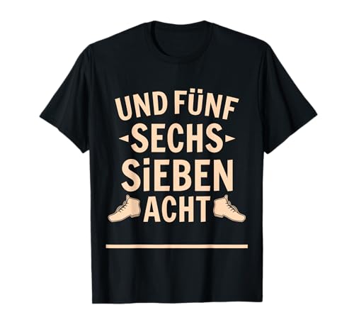 Tanzverein Funkemariechen Karnevalsverein Showtanz Damen Gardetänzerin Gardetanz Und Fünf Sechs Sieben Acht Mädchen T-Shirt Schwarz Kurzarm Klassische Passform Crew-Ausschnitt S