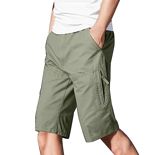 FASLOLSDP Herren Kurz Hose Pluderhose Basic Sweatshorts Einfarbig Komfortabler Jeans Shorts Klassisch Geschnitten Sport Shorts Baggy Shorts Kurze Yogahose