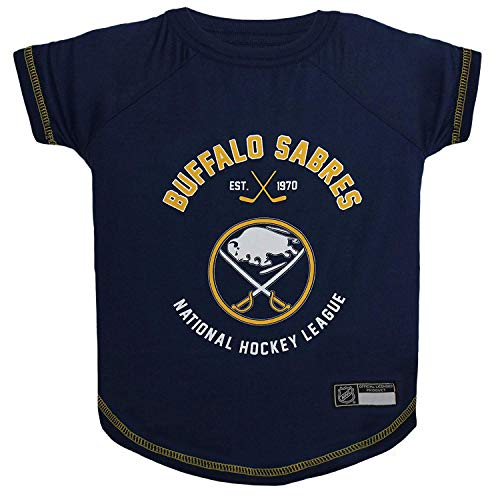 Pets First NHL Buffalo Sabres T-Shirt für Hunde und Katzen, Größe S. - Sind Sie EIN Hockey-Fan? Lassen Sie Ihr Haustier auch EIN NHL-Fan Sein!