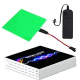 Ygmylandbb Elektrolumineszierende Schilder, EL Leuchtschilder, Kaltlichtschilder EL 10 cm x 10 cm (3,93 Zoll x 3,93 Zoll) ON/langsames Blinken/Schnellblitz, 1 Stück (grün)