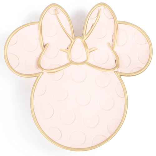 Jay Franco Disney Minnie Maus Seifenablage mit Ablauf– Schwammhalter/Schmuckschale aus pinkem Kunststoff – Bad-Accessoire