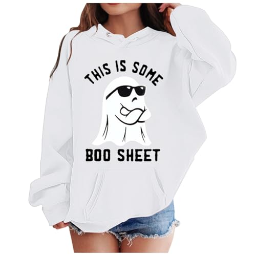 Halloween Hoodie Mädchen Langarm Pullover Kinder Shirts Rundhals Lässiger Pulli Mode Sport Kleidung Oberteile Y2k Streetwear Baggy Soft Thermoshirt Weiches Casual Tops