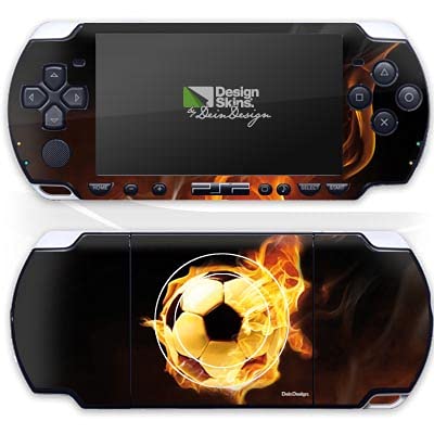 Skin kompatibel mit Sony PSP 1000 Folie Sticker Fußball Feuer Ball