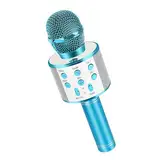 Mikrofon Kinder, 5 in 1 Bluetooth Mikrofon Karaoke, Ab 5 6 7 8 9 10 11 12 Kind Geburtstag Geschenke