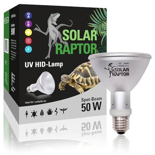 SOLAR RAPTOR HID UV-Strahler 50 Watt Spot, Metalldampflampe, Wärme & UV-Lampe für Terrarien