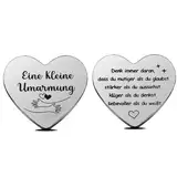 HSYTEK Liebe Glücksmünzen,Umarmungen,Geschenke für Frauen, Ferngeschenke für Freunde,Positive Affirmation Geschenke,Umarmungsmünzen für die Tasche,Doppelseitige Münzen aus Edelstahl, Glücksbringer