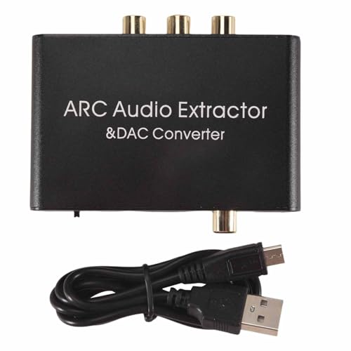 Nettoppo 192 kHz ARC Audio Adapter Audio Extraktor Digital Analog Audio Konverter SPDIF Koaxial Cinch 3,5 Mm Buchsen Ausgang