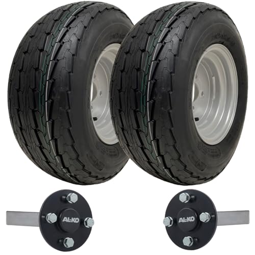 20,5 x 8,00–10 Anhänger-Set, Hochgeschwindigkeits-Räder mit Straßenzulassung, ALKO Nabe und Achsstummel, 750 kg