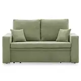 Sofa Aikido I 150x85 - mit schlaffunktion - Farben zur Auswahl - modernen Sofa - mit Bettkasten - Moderner Cordstoff - Stoff POSO (POSO 047)