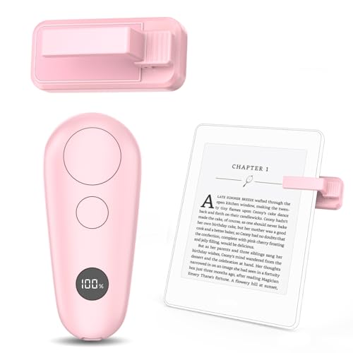 Gekvive RF Fernbedienung Seitenwenden zum Lesen für Kindle Paperwhite Oasis Scribe,Kobo, Page Turner für Phone, iOS Android Tablets, Fernbedienung Phone, Kamera Videoaufzeichnung (Rosa)