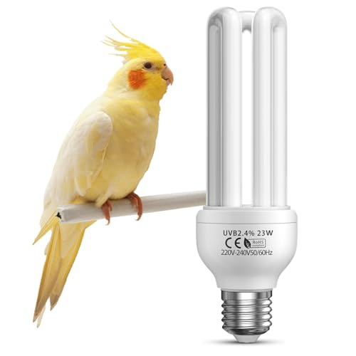 BrightArk Vogellampe E27 UVB 2.4 für Vögel, Papageien, Reptilien