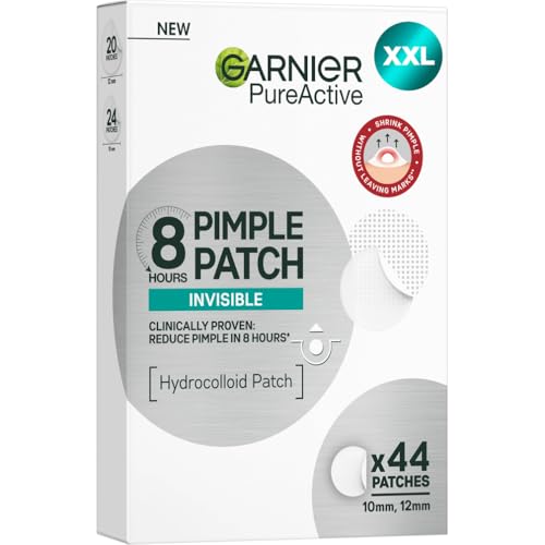 Garnier Hautklar 8H Pimple Patches aus Hydrokolloid, mildert Pickel Sichtbarkeit in 8 Stunden, XXL Pack mit 44 Patches