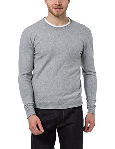 James Tyler Herren Pullover in modischen Trend-Farben, Grau, M