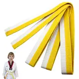 XPEX 200 cm Judo gürtel Judo Karate Gürtel Belt Kampfkunst Karate Judo Baumwolle Taekwondo Belts Professioneller Karate Aikido Belt für Kinder Erwachsene Kampfsportgürtel (Gelb+Weiß)