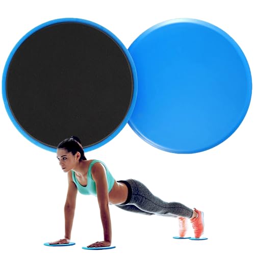 JSM FITNESS® Gleitende Scheiben, Gleiter Pads für Übungen, Doppelseitige Slider Pads für Fitness-Übungen auf dem Boden, Glider Scheiben für Bauchtraining, Gliding Discs - 2 Stück