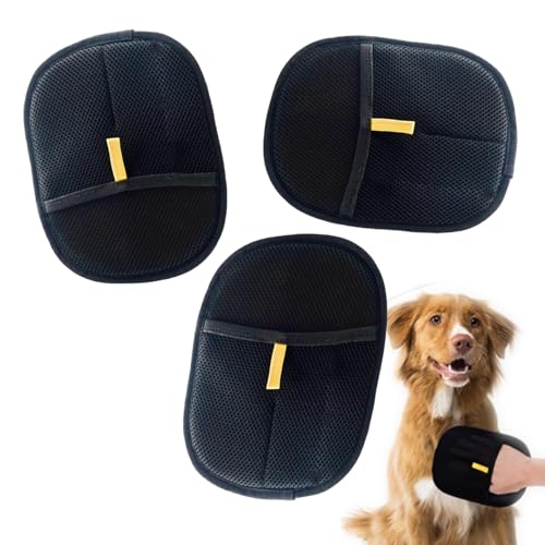 Generisch Fellmagnet-Fell Magnet Handschuh, 2025 Neu Pet Hair Remover, Fell Magnethandschuhe für Katzenhaare Tierhaare, Doppelseitige Fellpflegehandschuhe für Haustiere (3 Stück)