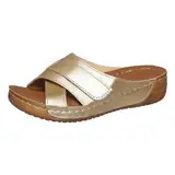 Dasongff Sandalen & Slides für Damen Orthopädische Sandalen Mode Strand Sandaletten Frauen Riemchensandalen Slip-On Beach Sandals Elegant Freizeit RömersandalenBequem FreizeitsandaleSommerschuhe