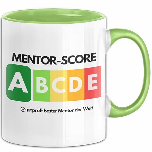 Mentor-Score Tasse Geschenk Bester Mentor Der Welt Abschied Witz Abschiedsgeschenk (Grün)