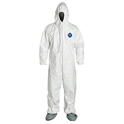 DuPont Tyvek 500 Xpert | Chemische Schutzkleidung mit Kapuze | Kategorie III, Typ 5-B und 6-B | robust und dennoch leicht | weiß | Größe XXL