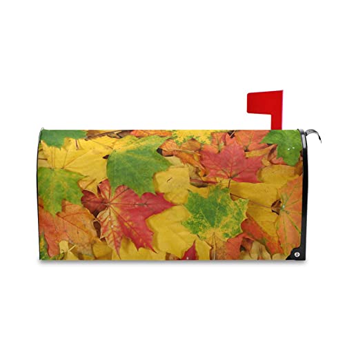 Herbst-Briefkastenabdeckungen, magnetisch, Herbst-Briefkastenabdeckungen, Herbstblätter, Herbst-Ahornblatt-Posthüllen, Standardgröße, Briefkastenabdeckung, Garten-Briefkastendekorationen, 45,7 x 53,