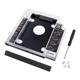 YAODHAOD SATA 2nd SSD HDD Caddy Tray, Universal 12.7/9.5mm 2.5'' SSD HDD Caddy Adapter Tray Enclosures, SATA-III Laptop Hard Disk Holder for CD/DVD-ROM Optical SuperDriveTray (12,7mm)