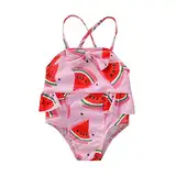 YCBMINGCAN Kleinkind Baby Einteiler Badeanzug Sport Niedlich Hohe Taille Bikini Set Badeanzug Badeanzug Gr. 146 Schwimmshirt Baby 86 (c-Pink, 12-18 Months)