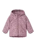 NAME IT Baby-Mädchen Nbfmaxi Jacket AOP Kurzjacke, Lila, 80