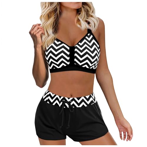 bikini Damen set sexy mit Rock Badeanzug Damen große größe 48/50 bauchweg string bikini Tankinis für Damen tankini Damen bauchweg neckholder bikini oberteil push up tankini für mollige push