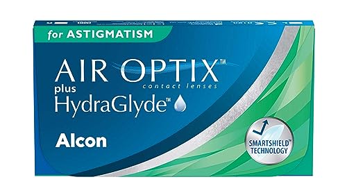 Air Optix plus HydraGlyde for Astigmatism Monatslinsen weich, 3 Stück, BC 8.7 mm, DIA 14.5 mm, CYL -2.25, ACHSE 140, -1.0 Dioptrien