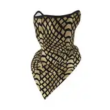 HDTVTV Safari Afrikanische Schwarzgoldpython Tierhaut Sepia, Halsmanschette, weiche Gesichtsbedeckung, Halbmaske, Schal, Sturmhaube