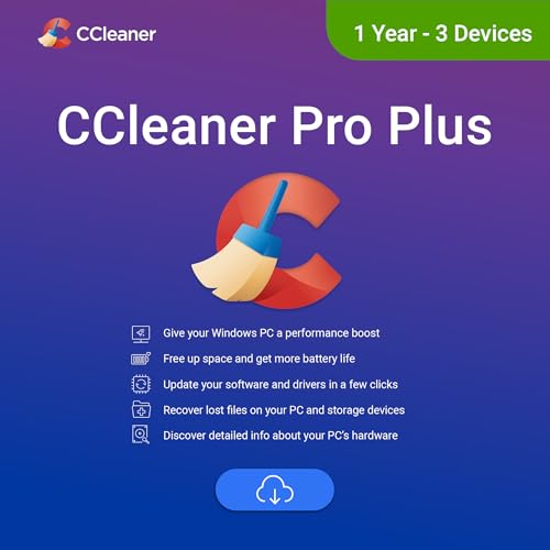 CCleaner Pro Plus | 3 Geräte | 1-Jahres-Abonnement | Aktivierungscode per Email