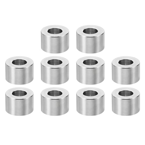 Dulcicasa M6-Abstandshalter aus Edelstahl 10 Metall-Abstandshalter pro Satz Edelstahl-Abstandshalter 6,2 mm ID x 12 mm OD x 8 mm L Bolzenhalter für 1/4"- oder M6-Bolzen