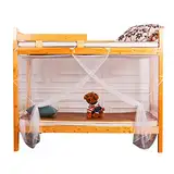 KBOLAE Kinder-Etagenbett-Volant, Studentenwohnheim, Insektennetz, Viereck-Bettwäsche, Betthimmel, Insektenschutz, Weiß