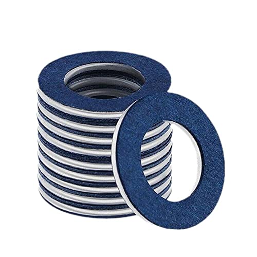 ZOUBAOQ 10 Stück 12 mm Lochmutter Dichtung Ölwanne Ölablassschraube Dichtung Unterlegscheibe passend 90341-12012 90430-12031 für Toyota Toyota K1M4