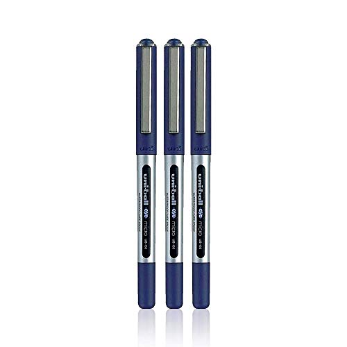 Uni-Ball Eye Micro UB-150 Tintenroller, 0,5mm Spitze, Blau, 3 Stück