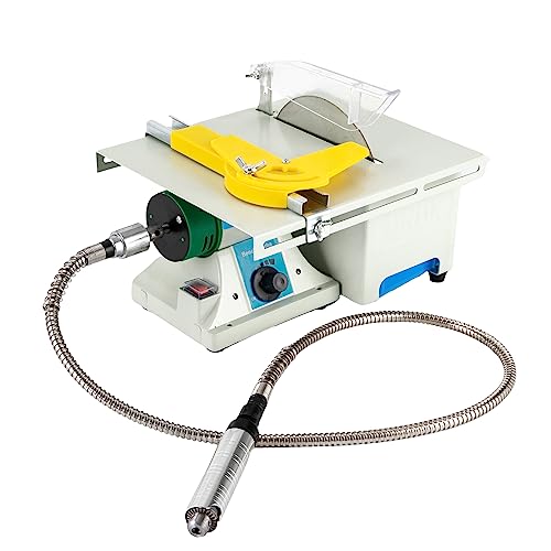 Tischpuffer Polierer 750W - 5 in 1 Poliermaschine für Edelsteine und Schmuck | Polierschleifmaschine für Polieren, Schneiden, Schleifen und Schnitzen (800-10.000 RPM)