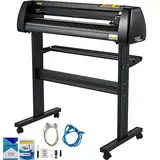 VEVOR 720mm Vinyl Schneideplotter 28Inch Plottermaschine 3 Klingen Vinyl Cutter Plotter Folienplotter Foliendrucker Profi Plotter Cutting mit Signmaster Software mit Ständer für Schilder Papierzufuhr