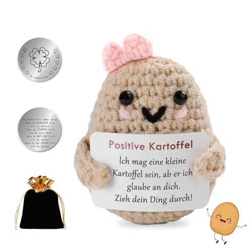 SALOVEN ocket Hug Positive Kartoffel,Kartoffel Glücksbringer mit positiver Energie und kreativem Design,Abschied & Gute Besserung Mutmacher Geschenk