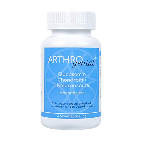 *OHNE MAGNESIUMSTEARAT* ARTHRO genial® - Glucosamin Chondroitin Hyaluronsäure hochdosiert - 180 Tabletten - 1500 mg