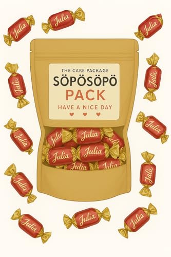 SÖPÖSÖPÖ Skandinavisches Naschpaket – Julia Zartbitterschokolade mit Fruchtgelee-Füllung – 150g Nordische Süßigkeitentüte – Retro-Finnischer Klassiker – Elegant & Fruchtig SÖPÖSÖPÖ-Pack