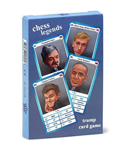 Schach Quartett - Trumpf Kartenspiel mit 32 Schach-Legenden für Kinder und Erwachsene