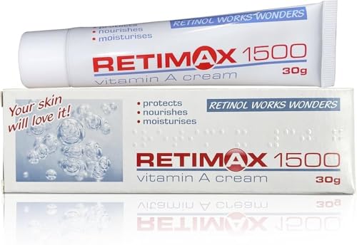 Retimax 1500 Vitamin A, Retinol Creme, Anti-Aging, Anti-Falten, Creme für dehydrierte Haut, 30 g, englische Verpackung