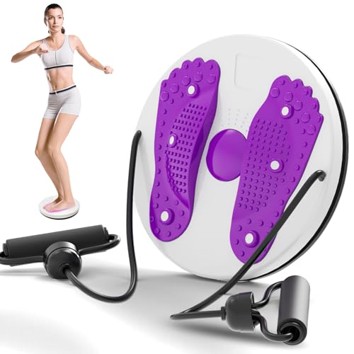 Twist Waist Disc, Taillentwister mit Kordelzug, Multifunktions Magnet Massage Fitness Drehscheibe Bauchtrainer Drehscheibe Aerobic-Training für Fußmassage und Taille Übung