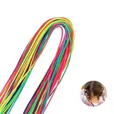 30 Stück Haarzöpfe bunte Haarwickelschnur, Bunte Dreadlock Haarseile Haarsträhnen Mädchen Regenbogen-Flecht-Haargummi DIY-Pferdeschwanz-Zöpfe Haar-Styling-Zubehör für Frauen Mädchen