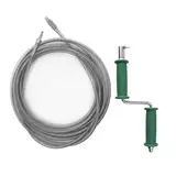 Asaiy Rohrreinigungsspirale, Flexible Spirale mit Kralle - Umweltfreundliche Lösung für hartnäckige,Geeignet für Toiletten Verstopfung lösen, Kanalisation, Badewanne(5m * 10mm)