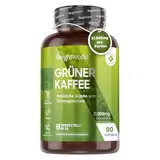 Grüner Kaffee Kapseln 21.000mg - Alternative zu Tabletten & Powder - Grüner Kaffeebohnen Extrakt - 90 Kaffeepulver Kapseln - Natürliche Quelle der Chlorogensäure(CGA) - Green Coffee von WeightWorld