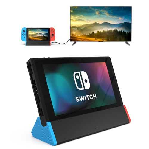 SiWiQU Switch Docking Station Kompatibel für Nintendo SwitchOLED, TV Dock mit 4K HDMI Port Type-C 2xUSB Port, Ladestation Ständer Ersatz für offizielle